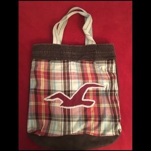 Vintage Plaid Hollister Canvas Bag